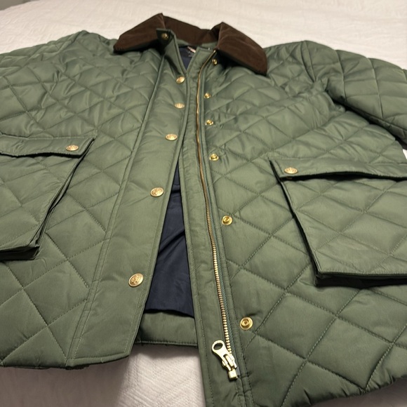 J Crew green coat, corduroy color brown XL - Picture 2 of 4